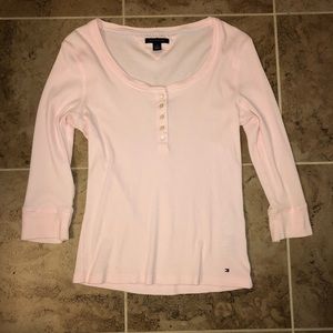 Tommy Hilfiger Light Pink Henley Top
